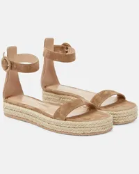 Gianvito Rossi Sandali espadrillas Portofino in suede Marrone