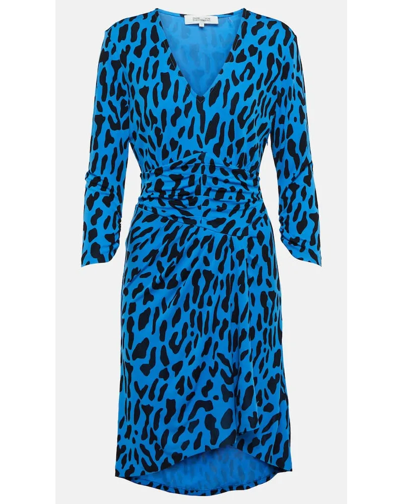 Diane von Furstenberg Miniabito David con stampa leopardata Multicolore
