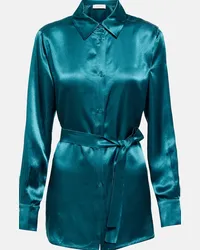 Max Mara Camicia Holiday in raso Verde