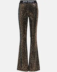 Palm Angels Pantaloni flared con paillettes Multicolore