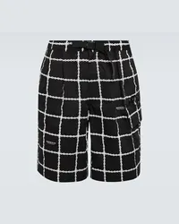 Undercover Shorts in tessuto tecnico a quadri Nero