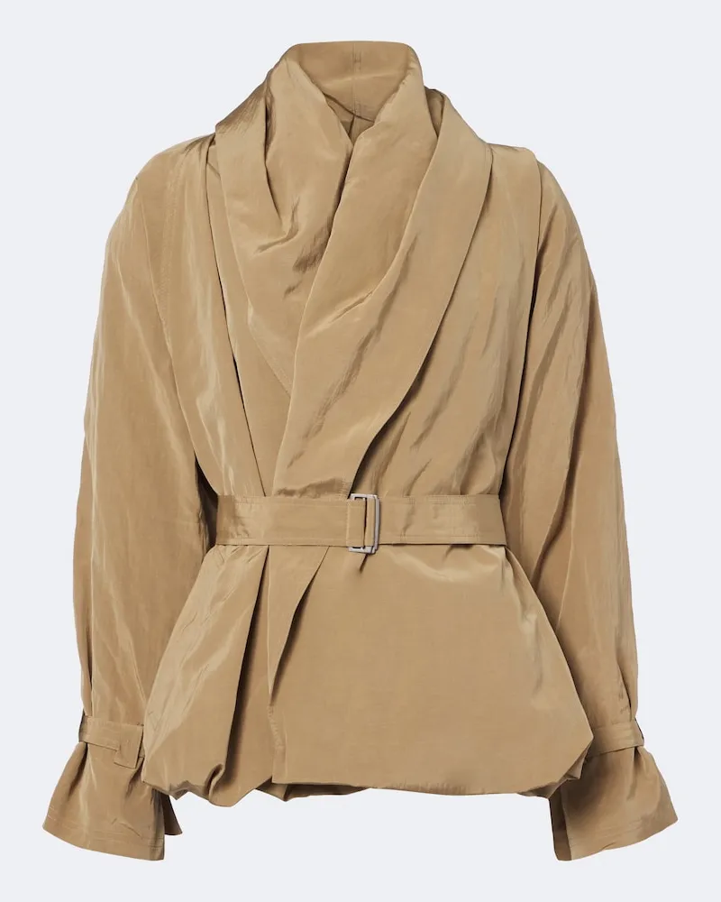 Magda Butrym Giacca in tessuto tecnico con cintura Beige