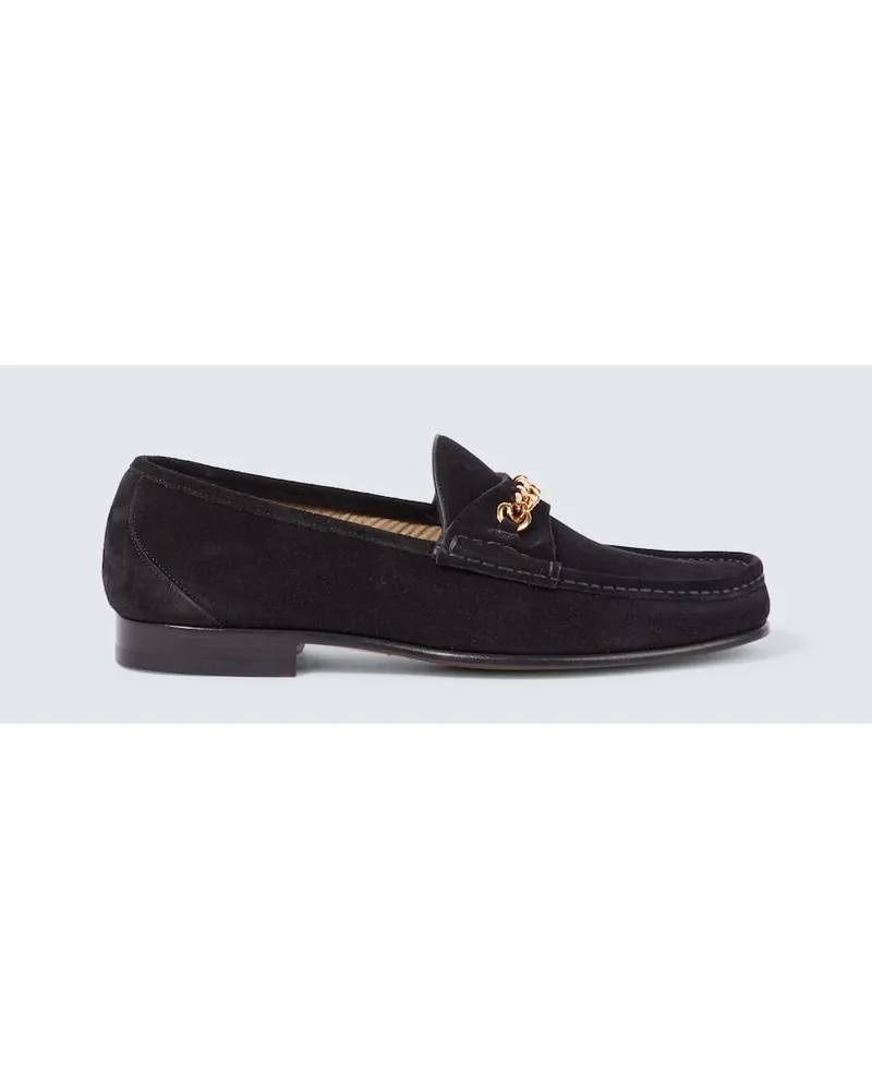 Tom Ford Mocassini York Chain in suede Nero