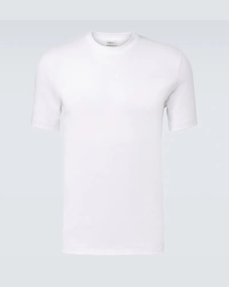 Zimmerli T-shirt in jersey di cotone Bianco
