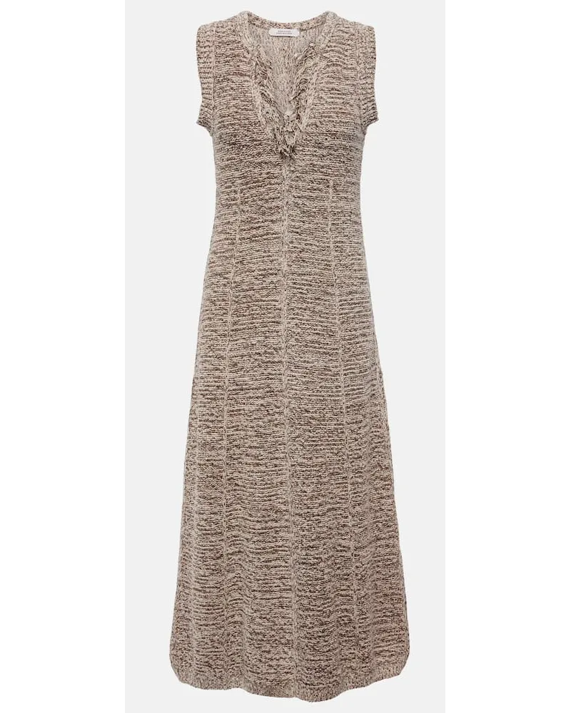 Dorothee Schumacher Abito midi Autumn Sparkle in maglia Marrone