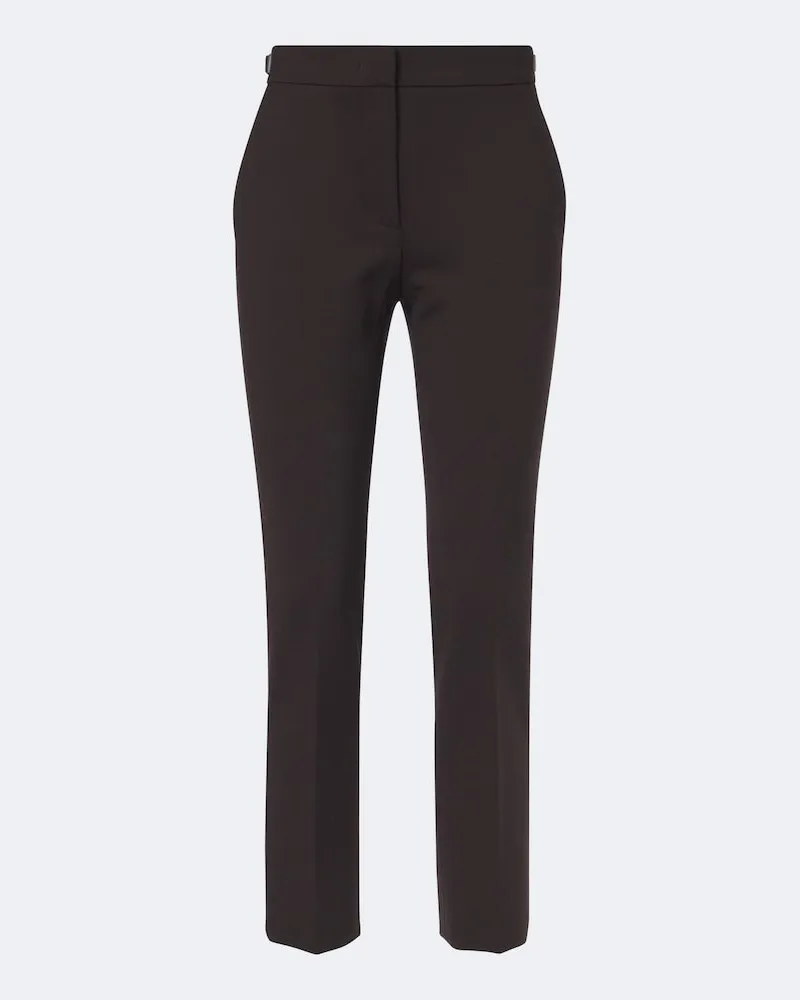 Max Mara Pantaloni slim in misto lana Marrone