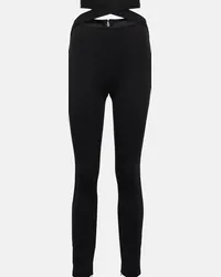 Dolce & Gabbana Pantaloni skinny a vita alta con cut-out Nero