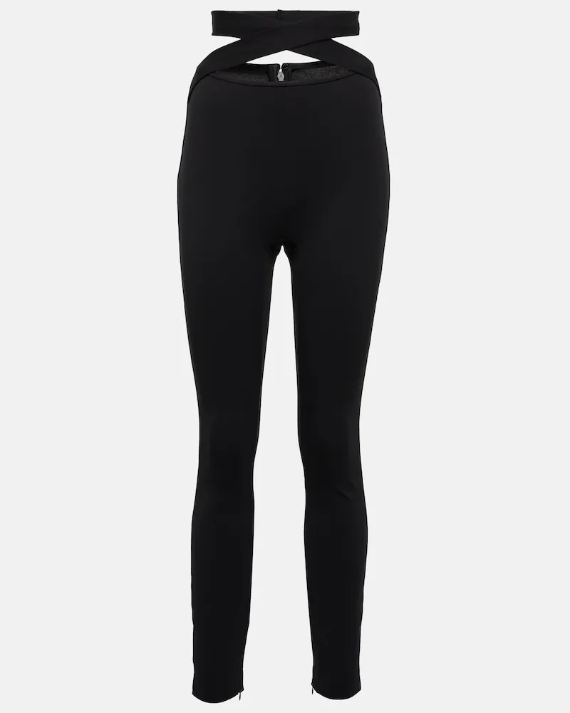 Dolce & Gabbana Pantaloni skinny a vita alta con cut-out Nero