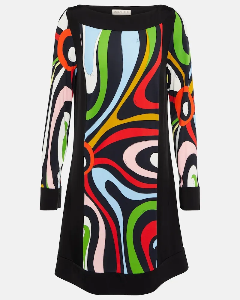 Emilio Pucci Abito corto Marmo in jersey Multicolore