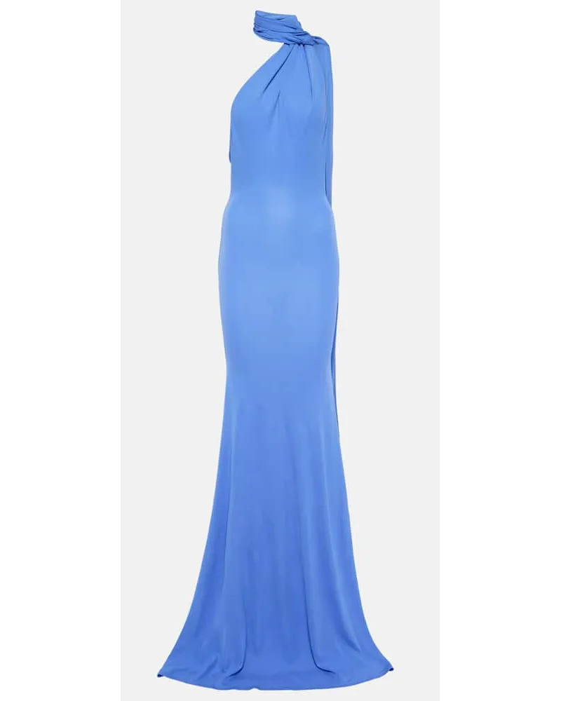 Alex Perry Abito lungo in jersey Blu