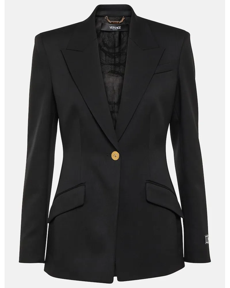 Versace Blazer in misto lana Nero