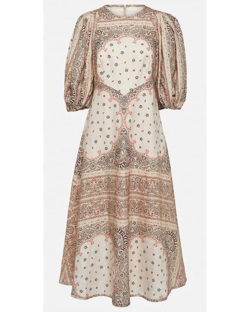 Zimmermann Abito midi Day in lino Bianco