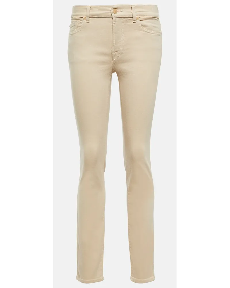 7 for all mankind Jeans slim Roxanne a vita media Beige