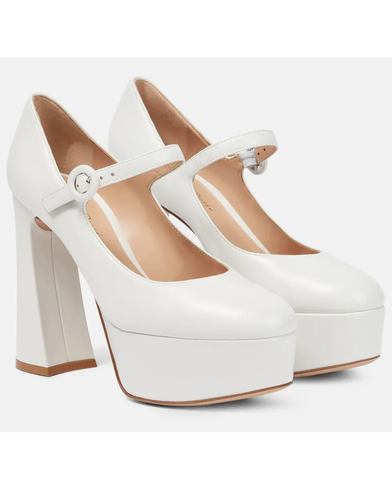 Gianvito Rossi Pumps Mary Jane in pelle Bianco