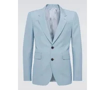 Alexander McQueen Blazer da abito in lana e mohair Blu