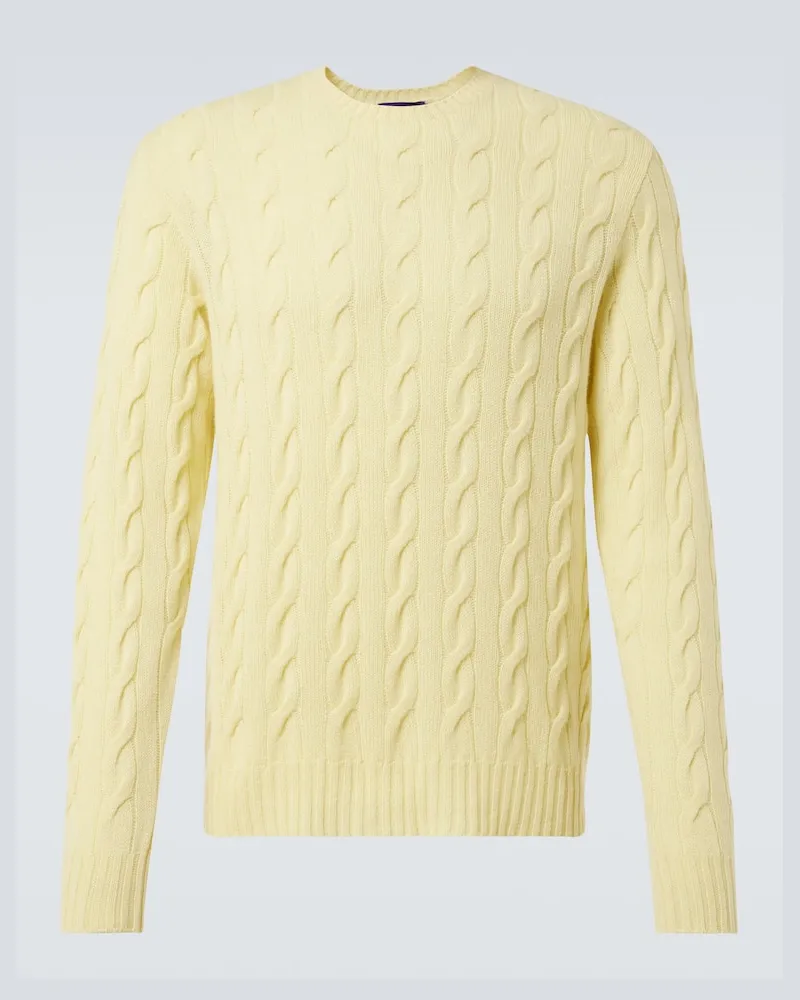 Ralph Lauren Pullover in cashmere a trecce Giallo
