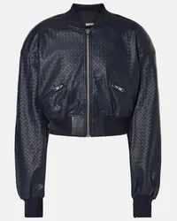 ROTATE Birger Christensen Bomber in similpelle Blu