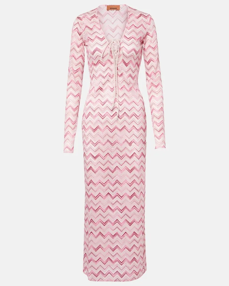 Missoni Abito midi in lamÃ Rosa