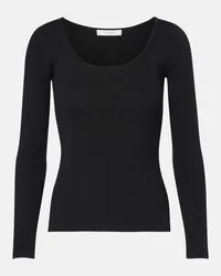 Max Mara Leisure - Top Ondina in lamé Nero