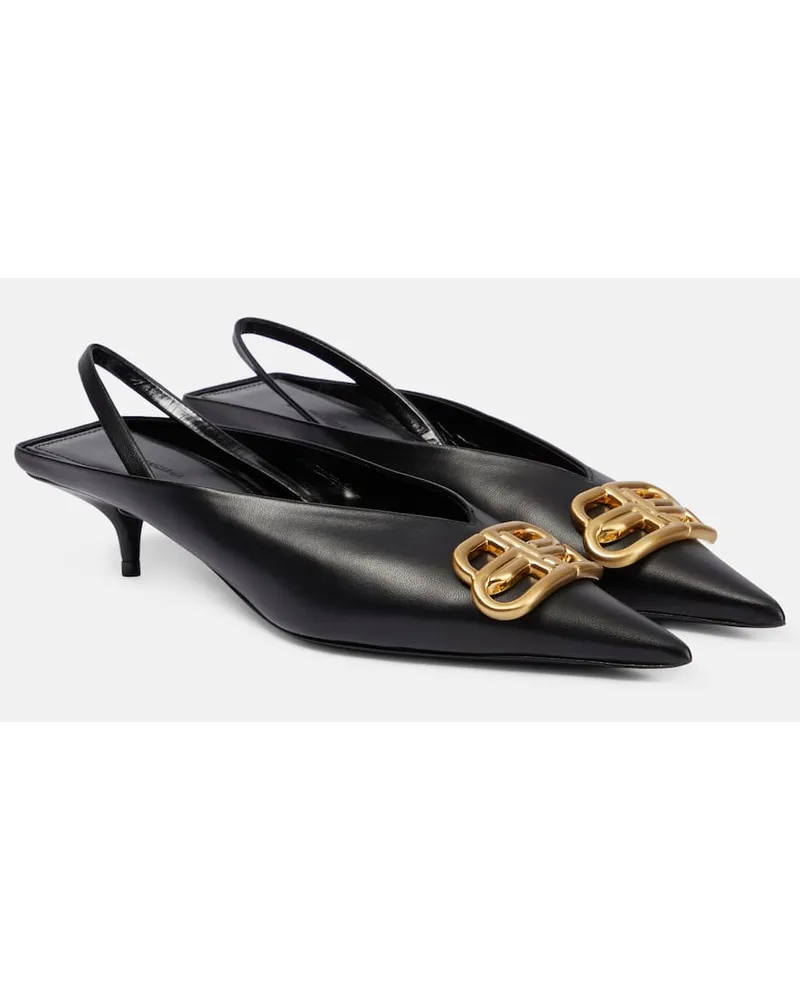Balenciaga Mules slingback Square Knife BB Nero