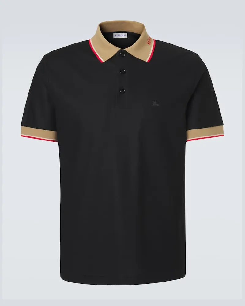 Burberry Polo Evan in cotone Nero