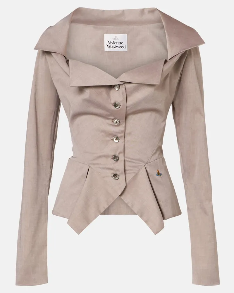 Vivienne Westwood Camicia Monday in popeline di cotone Marrone