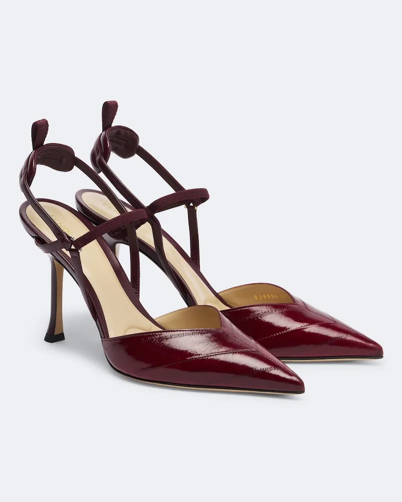 Fendi Pumps slingback Very Colibri in pelle Borgogna