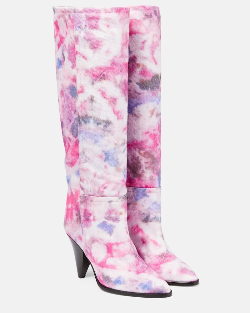 Isabel Marant Stivali Ririo in pelle stampata Multicolore