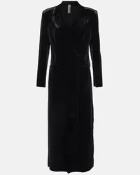 Norma Kamali Cappotto in velluto Nero