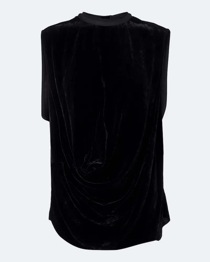 Rick Owens Top in velluto Nero