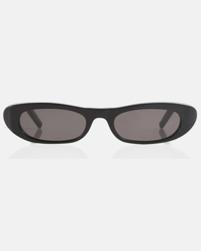 Saint Laurent Occhiali da sole ovali SL 557 Shade Nero