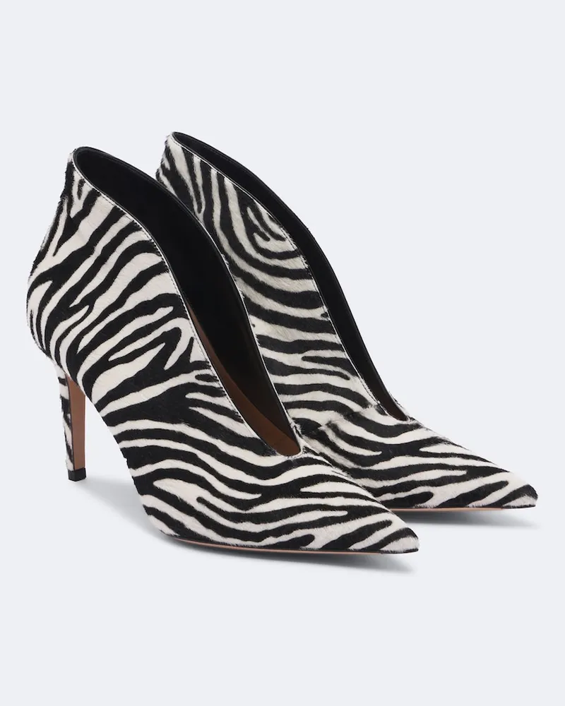 Gianvito Rossi Stivaletti in pelle con stampa zebrata Multicolore
