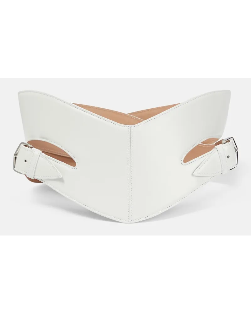 Alaïa AlaÃ¯a Cintura in pelle con cut-out Bianco