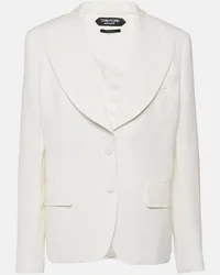 Tom Ford Blazer monopetto in seta Bianco