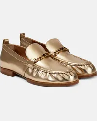 TOD'S Mocassini in pelle metallizzata Oro