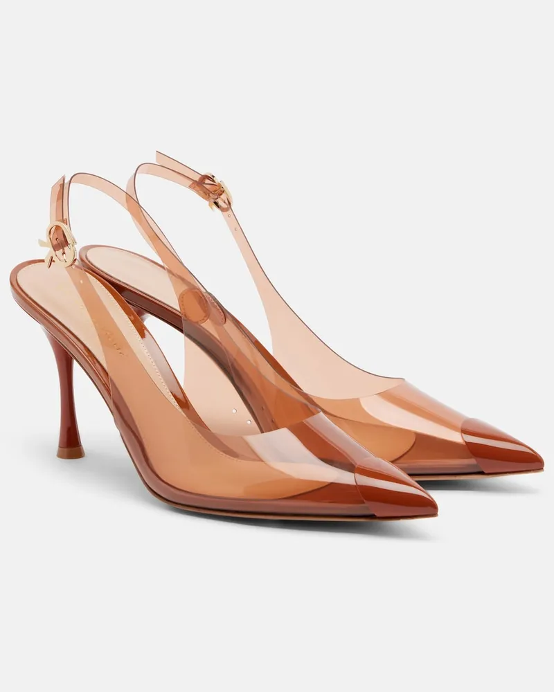 Gianvito Rossi Pumps slingback Diana in TPU Marrone