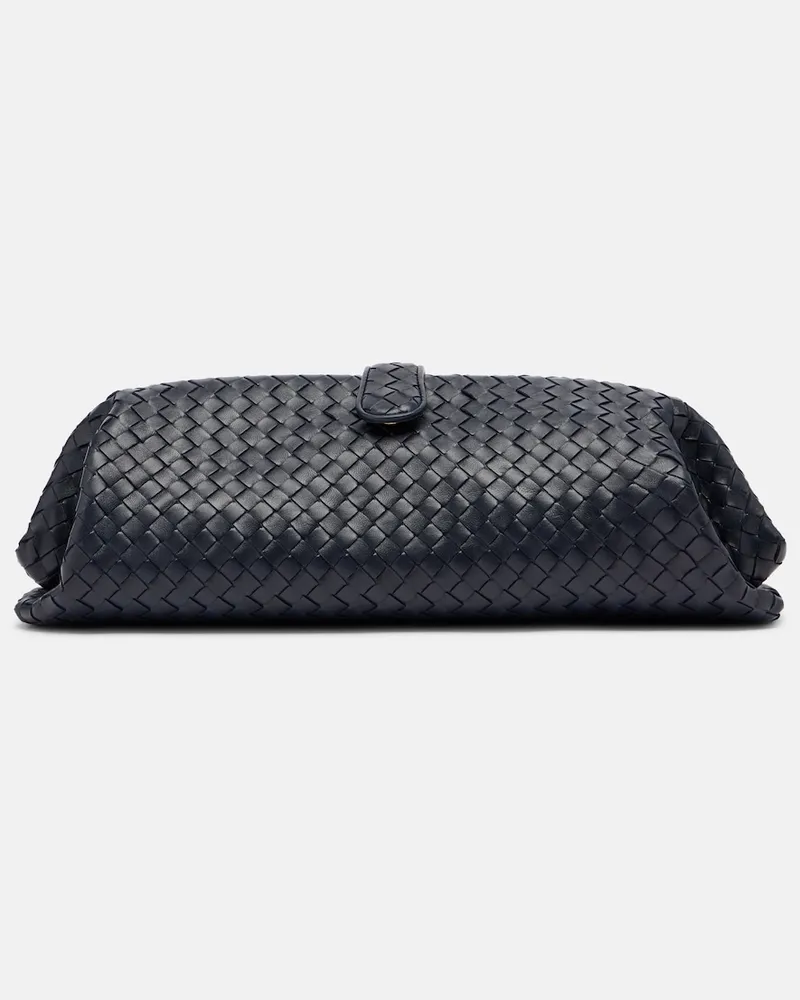Bottega Veneta Clutch Lauren 1979 Medium in pelle Intrecciato Blu
