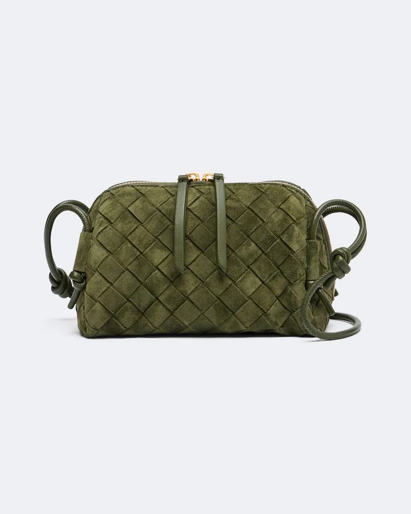 Bottega Veneta Borsa a tracolla Concert Mini in suede Verde