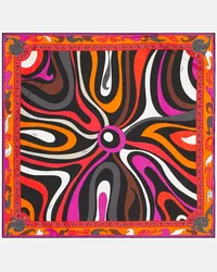 Emilio Pucci Foulard Marmo in twill di seta Multicolore