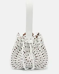 Alaïa Alaïa Clutch Rose Marie Mini Vienne in pelle Bianco