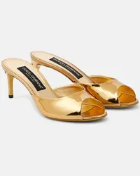 Dolce & Gabbana Sandali Kiera in pelle metallizzata Oro