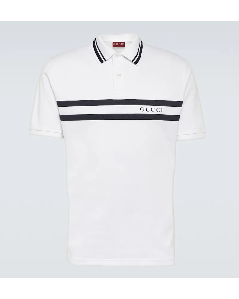 Gucci Polo in piquÃ© di misto cotone Bianco