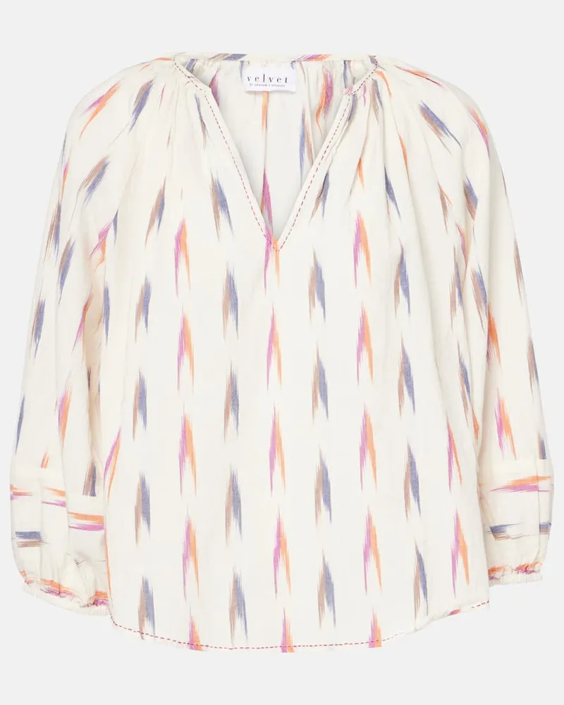 Velvet Blusa Skye in cotone Bianco