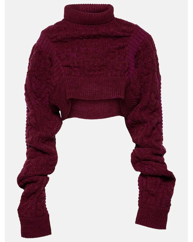 Noir Kei Ninomiya Pullover in lana a trecce Viola