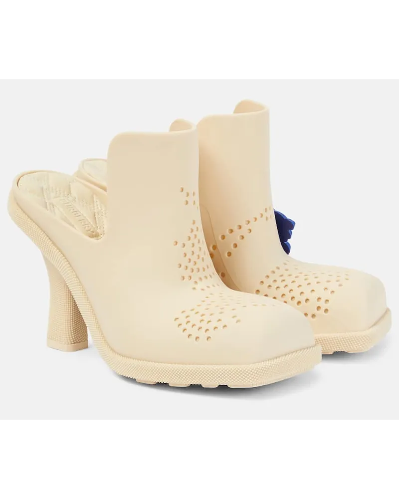 Burberry Mules Highland in gomma Beige