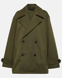 Nili Lotan Trench Cade in twill di cotone Verde