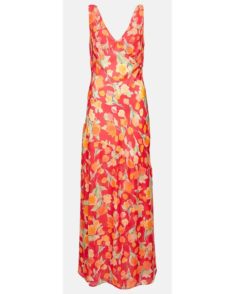 RIXO Abito lungo Moniq con stampa floreale Multicolore