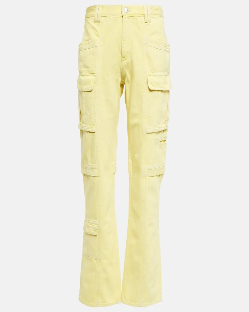 Isabel Marant Jeans cargo Vokayo a gamba dritta Giallo
