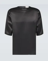 Saint Laurent T-shirt in seta Nero