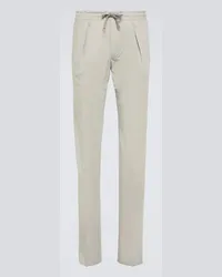 Incotex Pantaloni slim in misto cotone Grigio